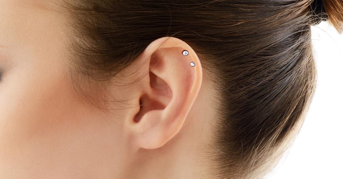 Ear Spider bite piercing